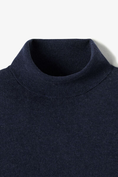Pull col roul&eacute; m&eacute;rinos cachemire