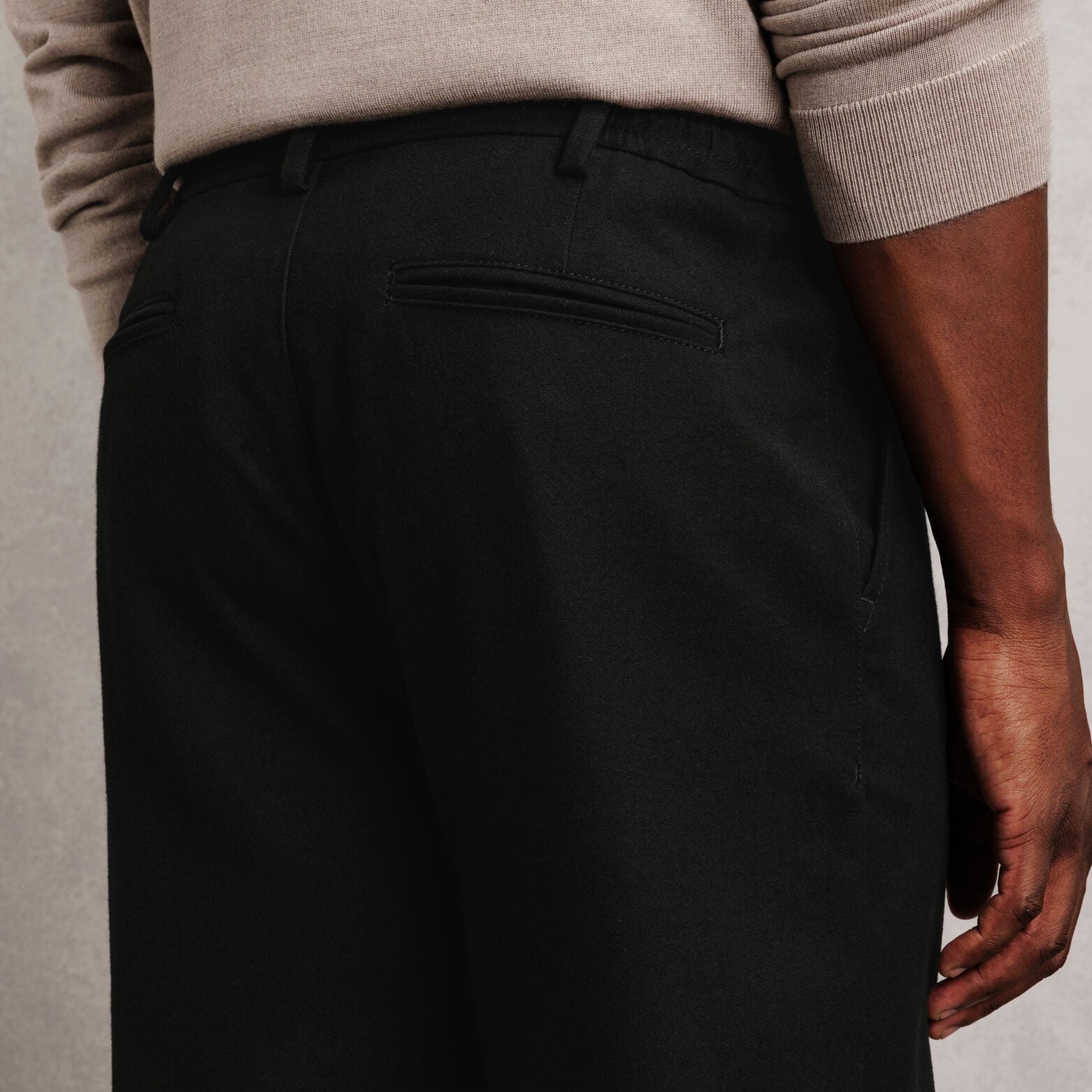 Pantalon straight taille &eacute;lastiqu&eacute;e
