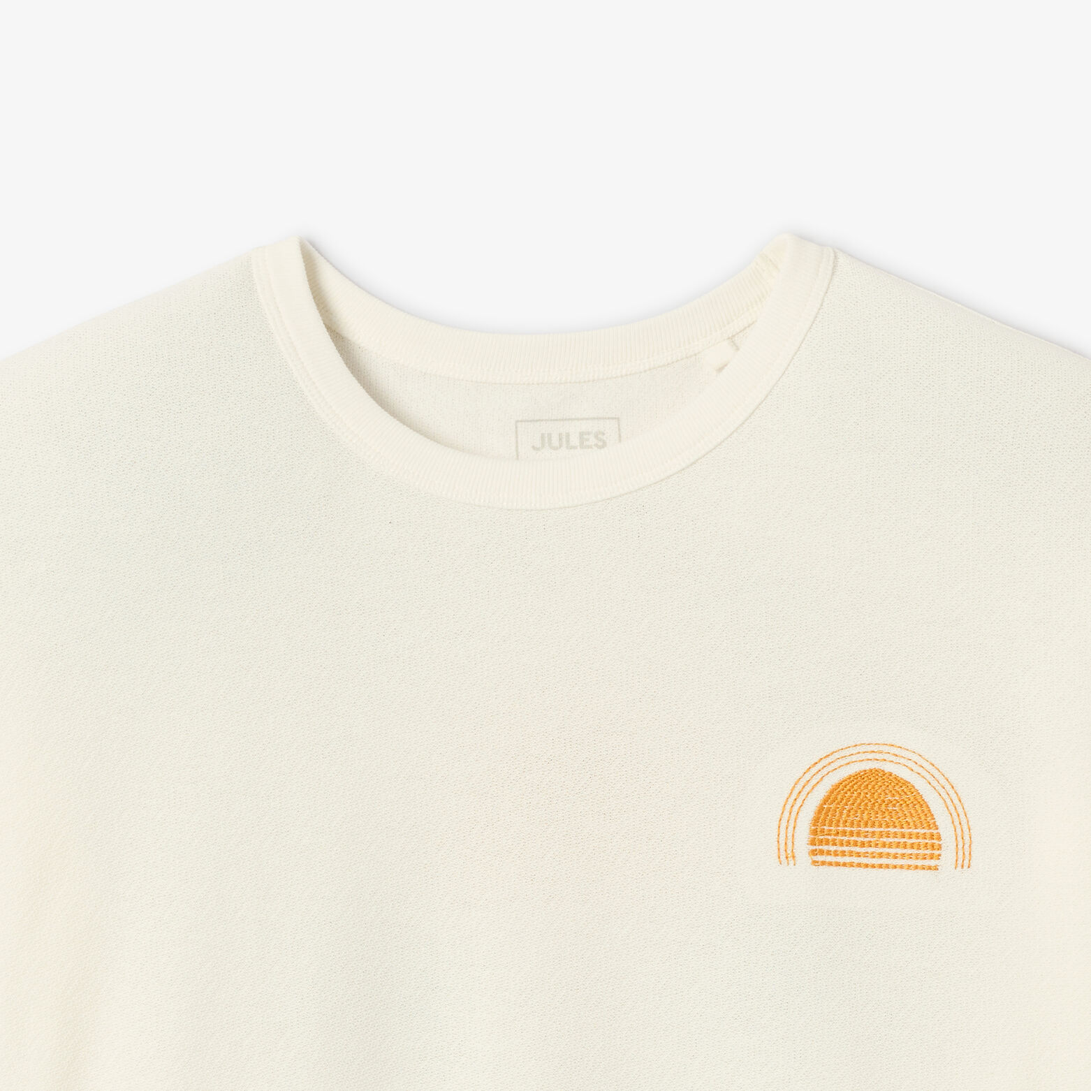 Tee shirt brod&eacute; devant dos mati&egrave;re fantaisie