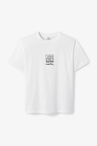 Geborduurd T-shirt relax licentie Keith Haring