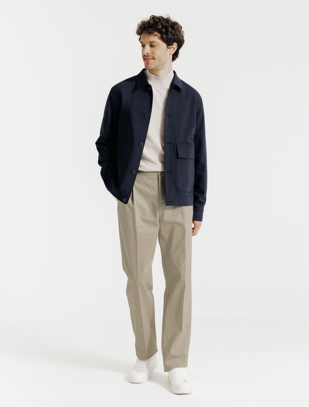 Pantalon chino loose &agrave; plis