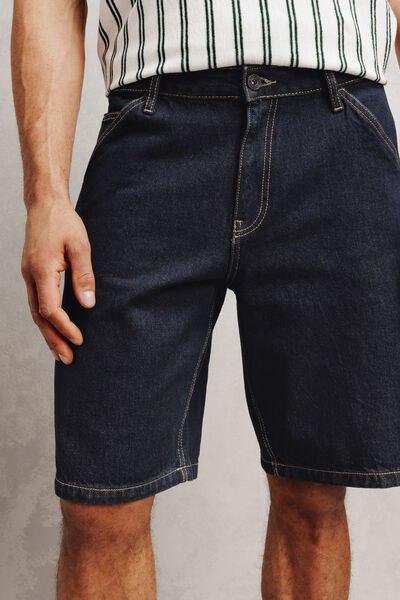 Short baggy en jean charpentier