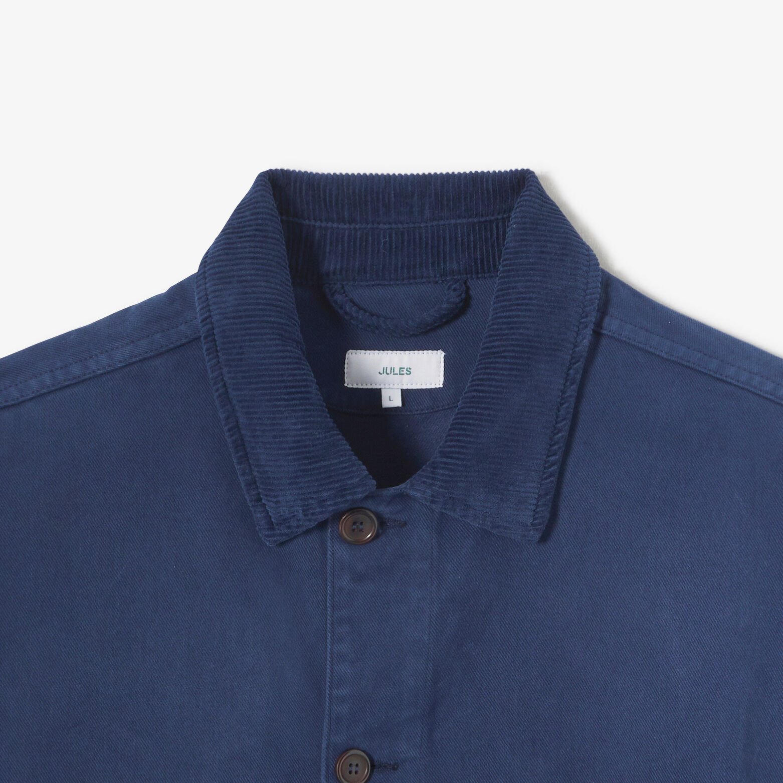 Veste col chemise en velours boutonn&eacute;e