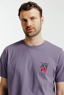 T-shirt met Japanse print voor- en achteraan