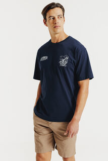 Tee shirt imprimé devant dos paysage