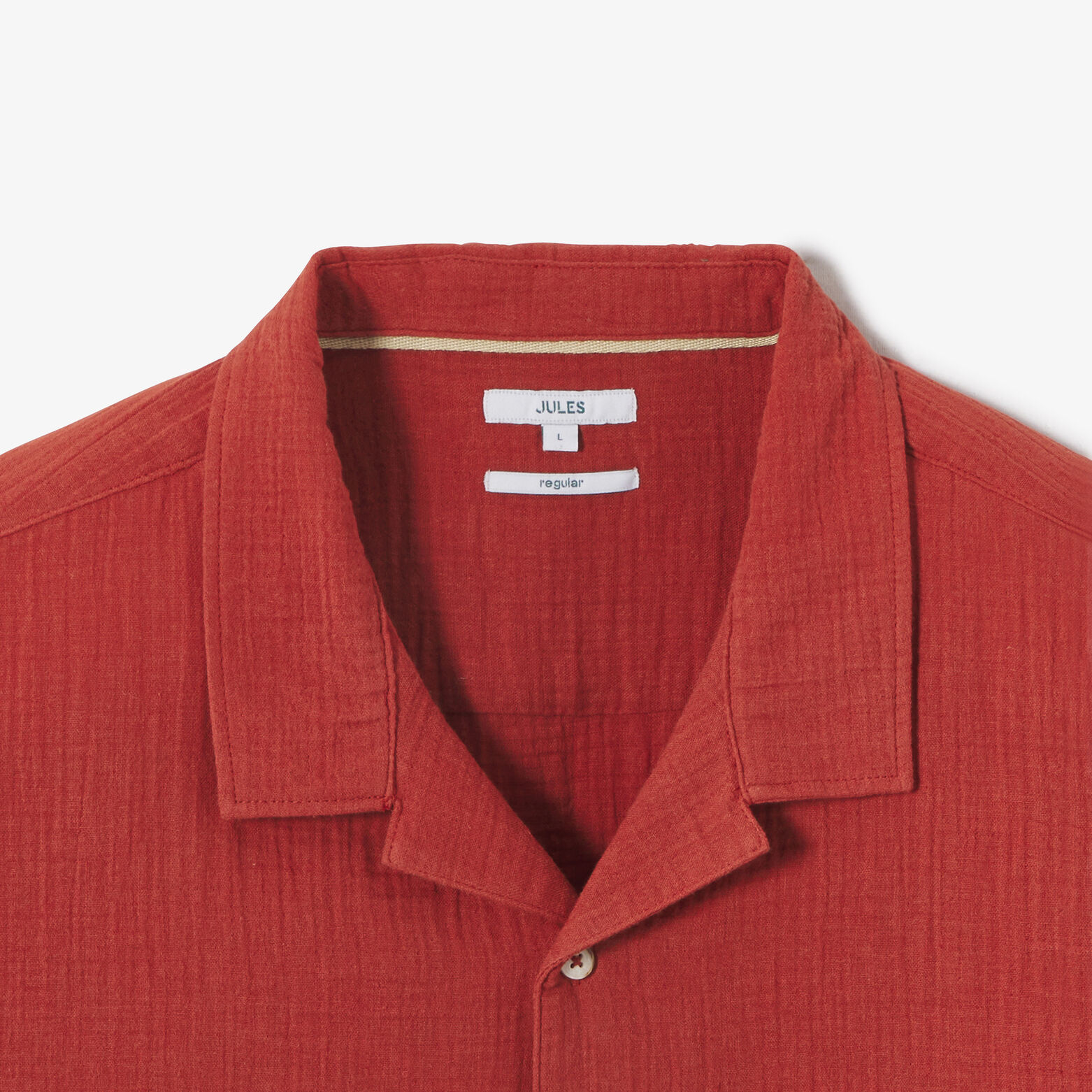 Chemisette en gaze de coton col requin