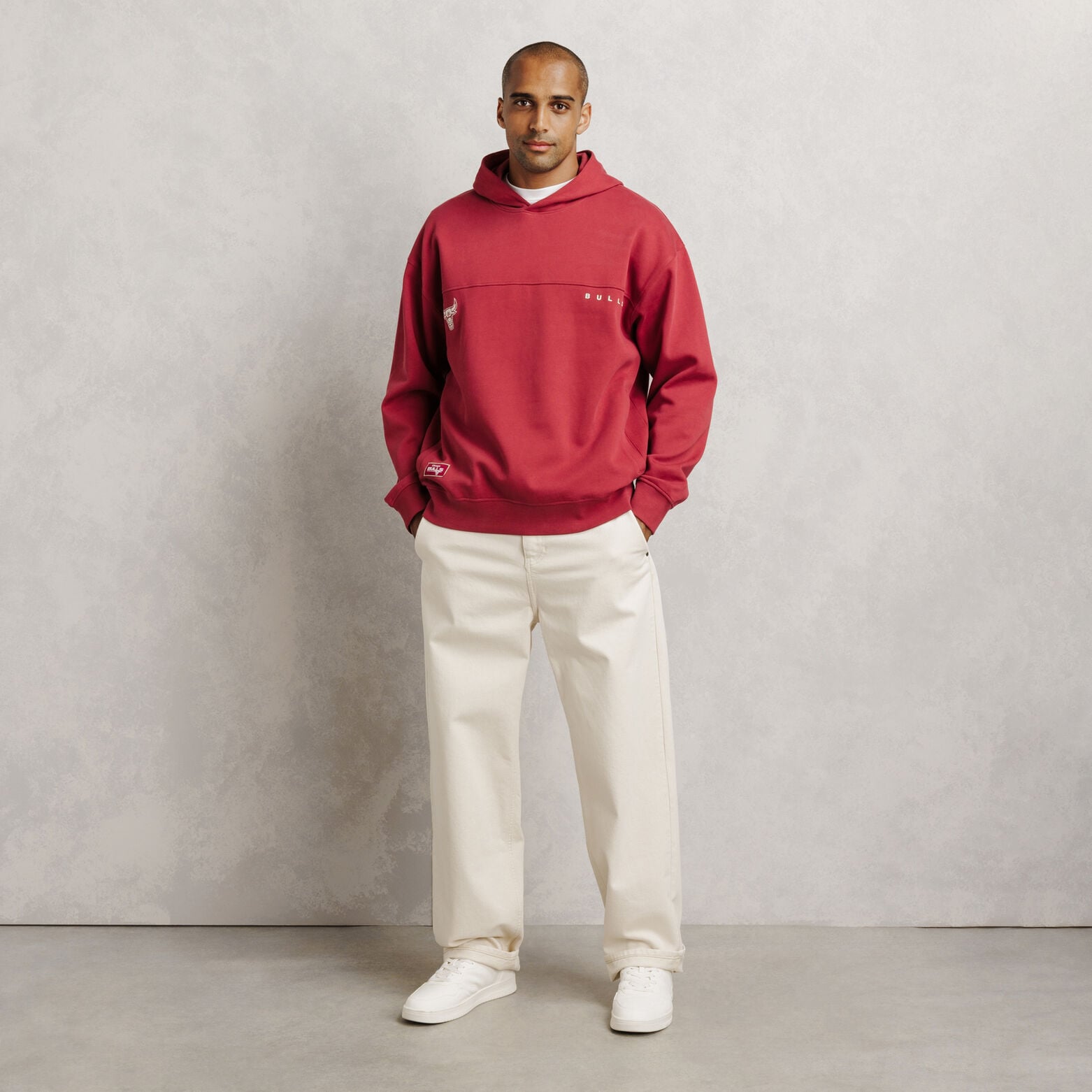 Sweat &agrave; capuche brod&eacute; Chicago Bulls licence NBA