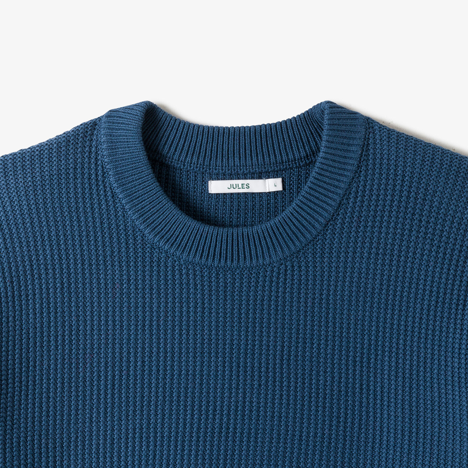 Pull col rond jeux de points fantaisie