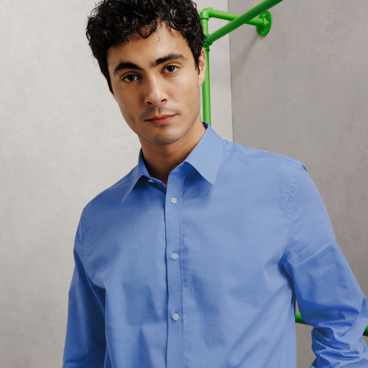 Chemise 100% coton slim unie