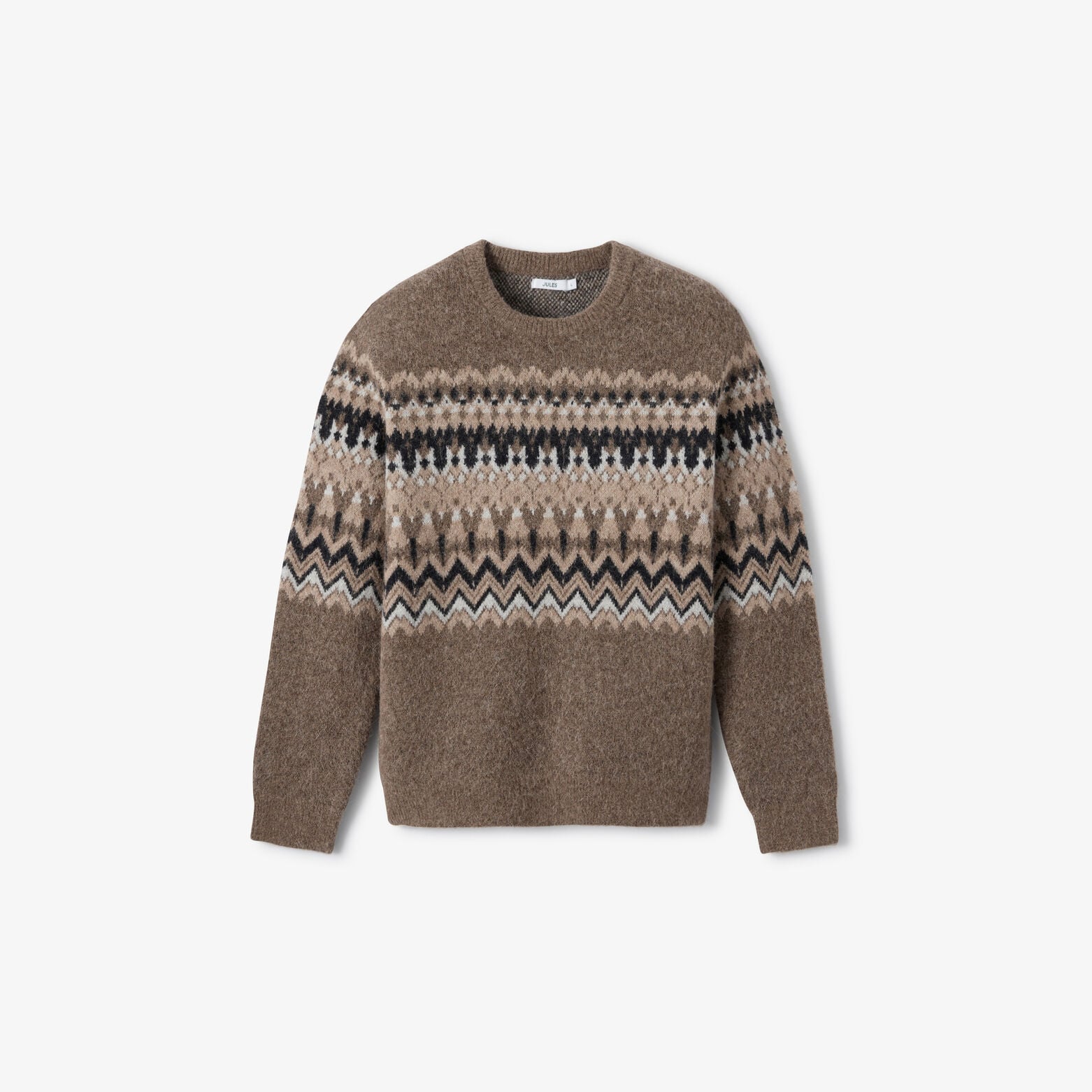 Pull col rond jacquard