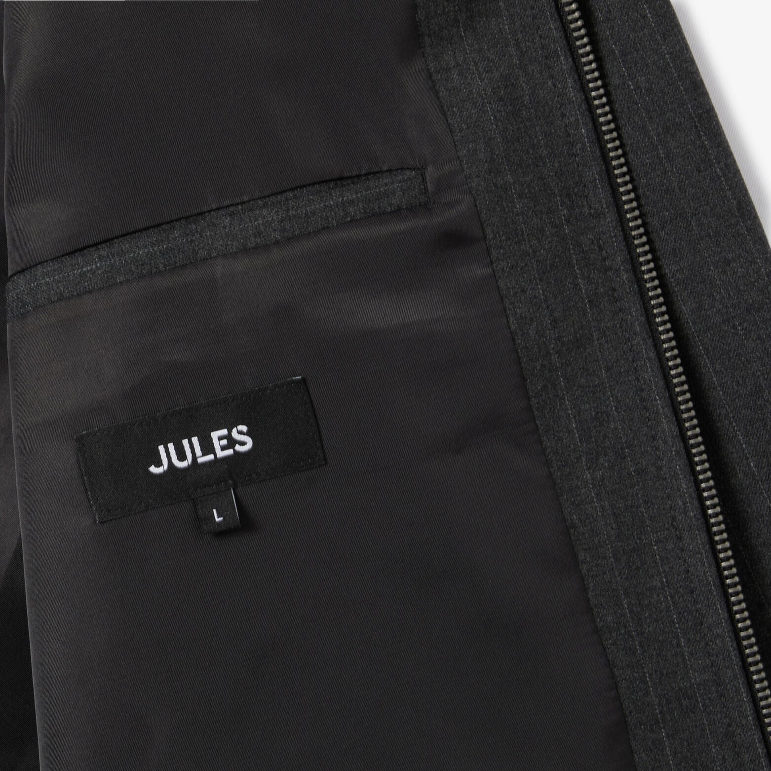 Veste zipp&eacute;e col chemise ray&eacute;e