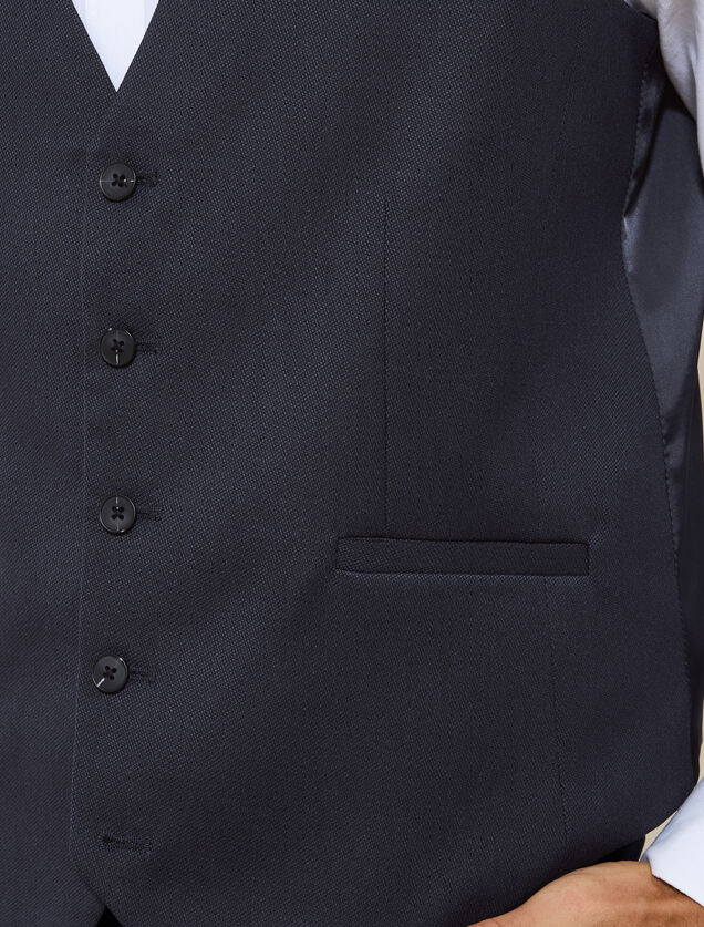 Slim effen kostuumgilet