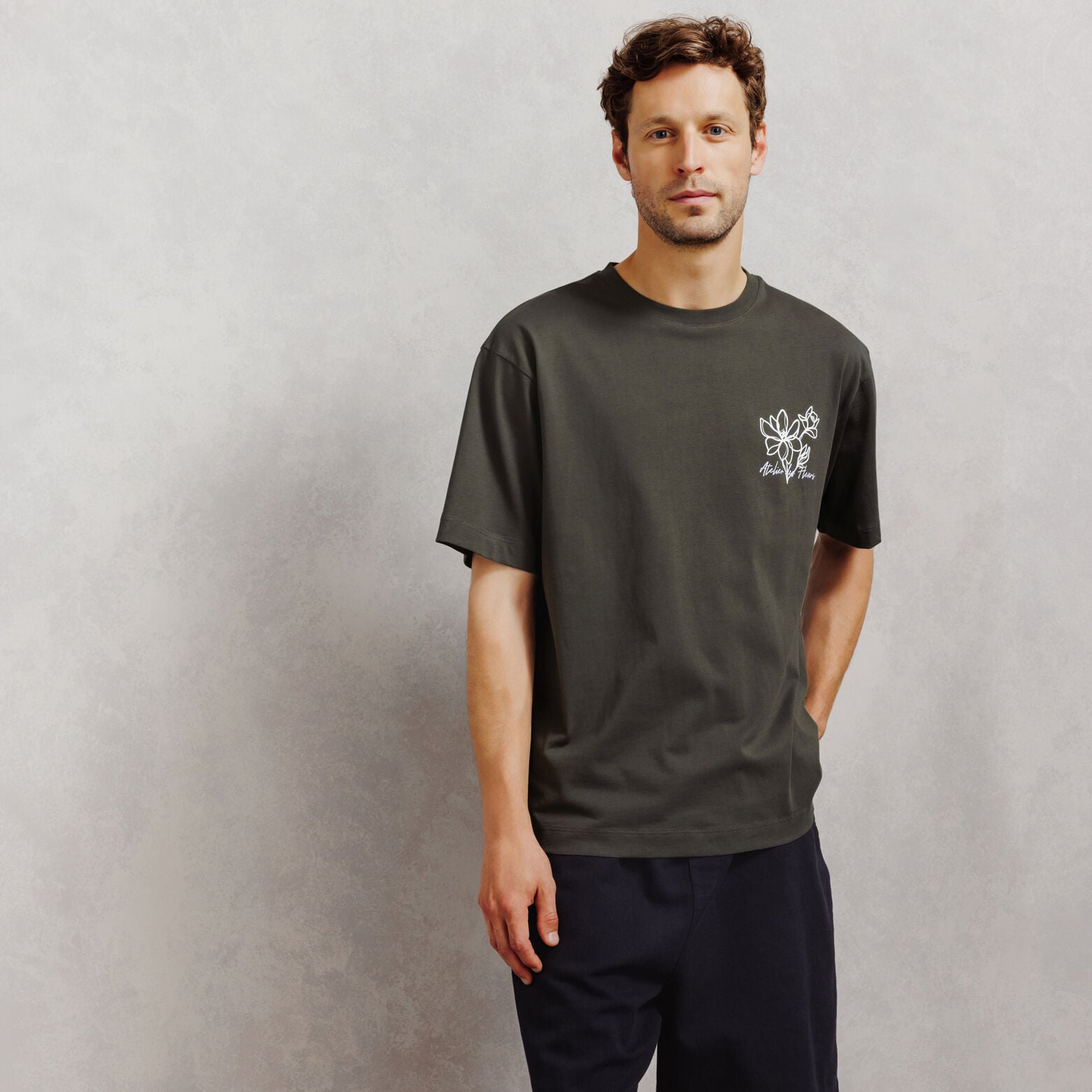 Tee shirt imprim&eacute; devant et dos fleurs