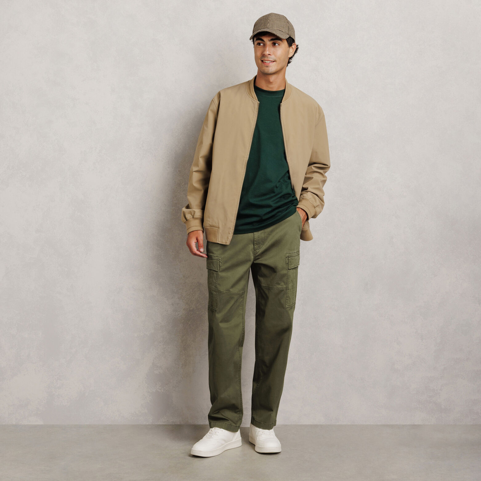 Pantalon cargo loose uni