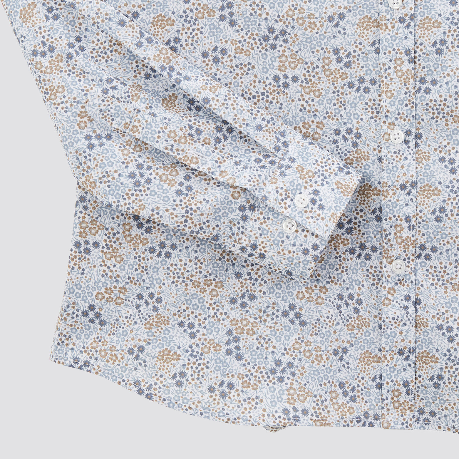 Chemise slim à fleurs coton