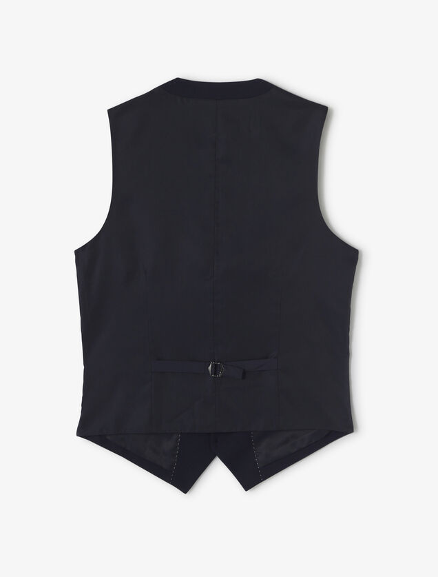 Slim effen kostuumgilet