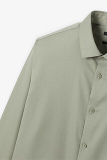 Strijkvrij slim effen hemd in katoen