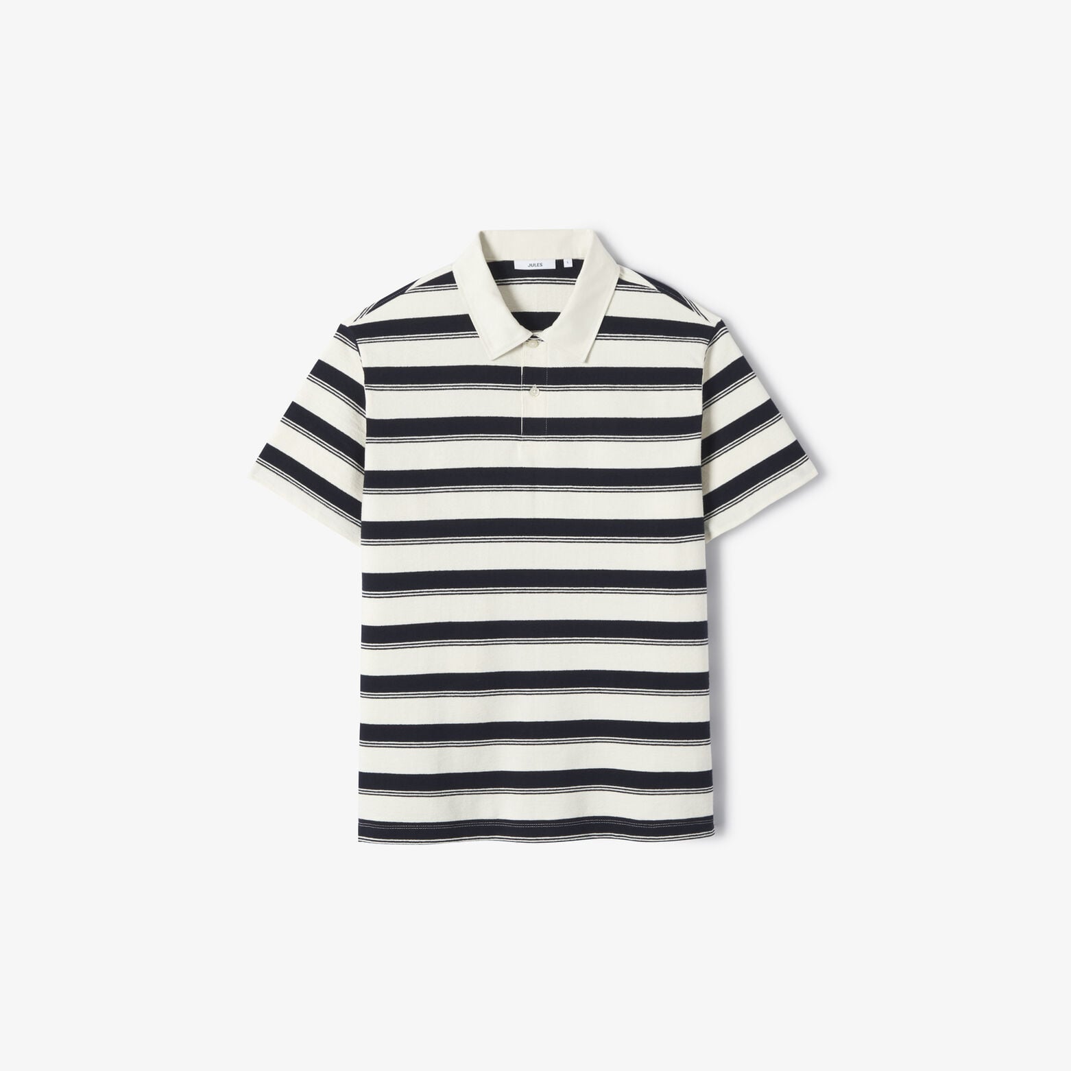 Polo ray&eacute; col chemise