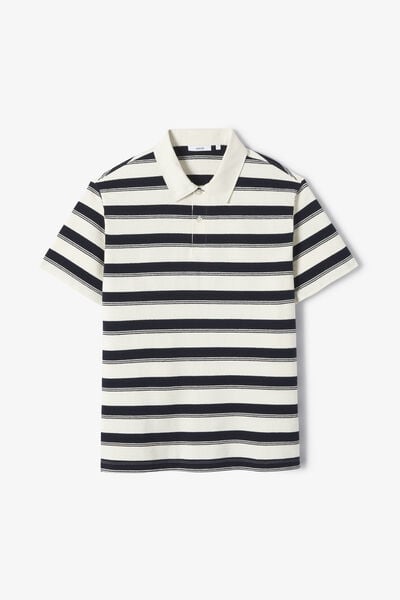 Polo ray&eacute; col chemise
