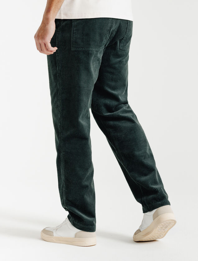 Pantalon en velours taille &eacute;lastiqu&eacute;e