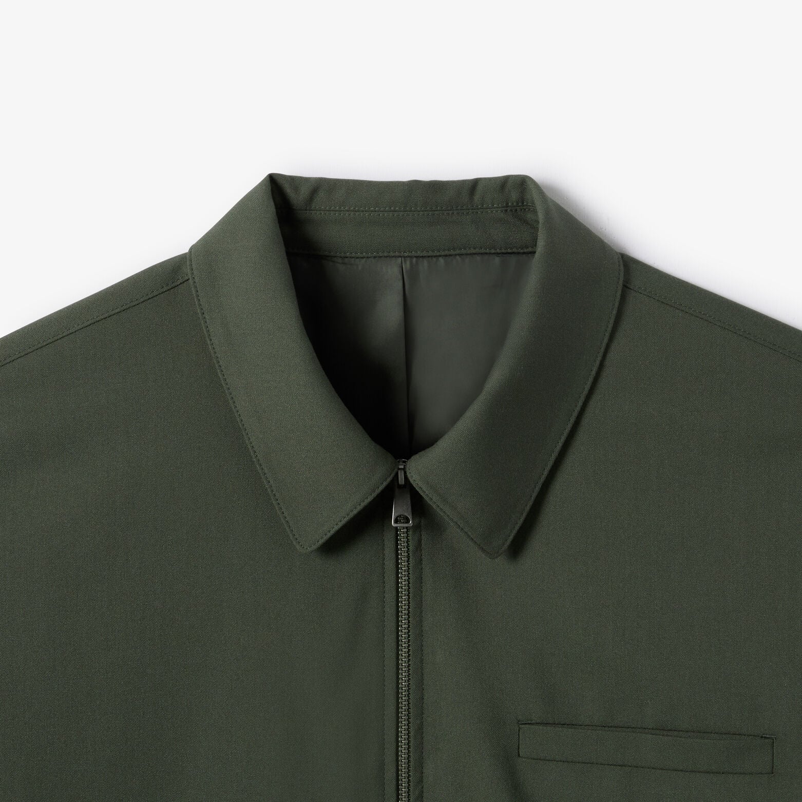 Veste zipp&eacute;e col chemise