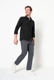 Chemise en maille coton slim
