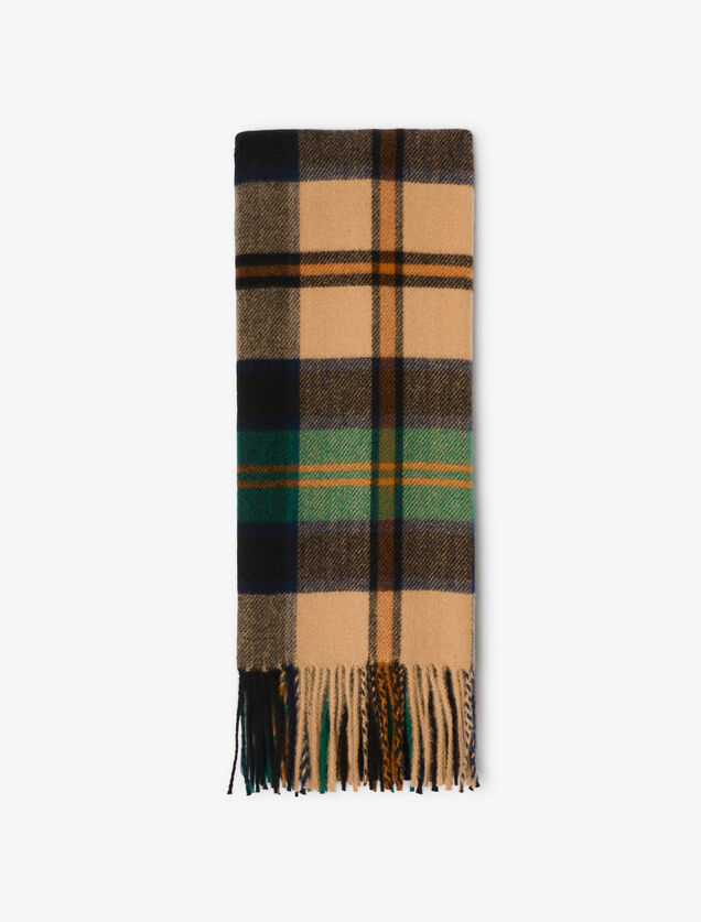 Zacht aanvoelende geruite sjaal