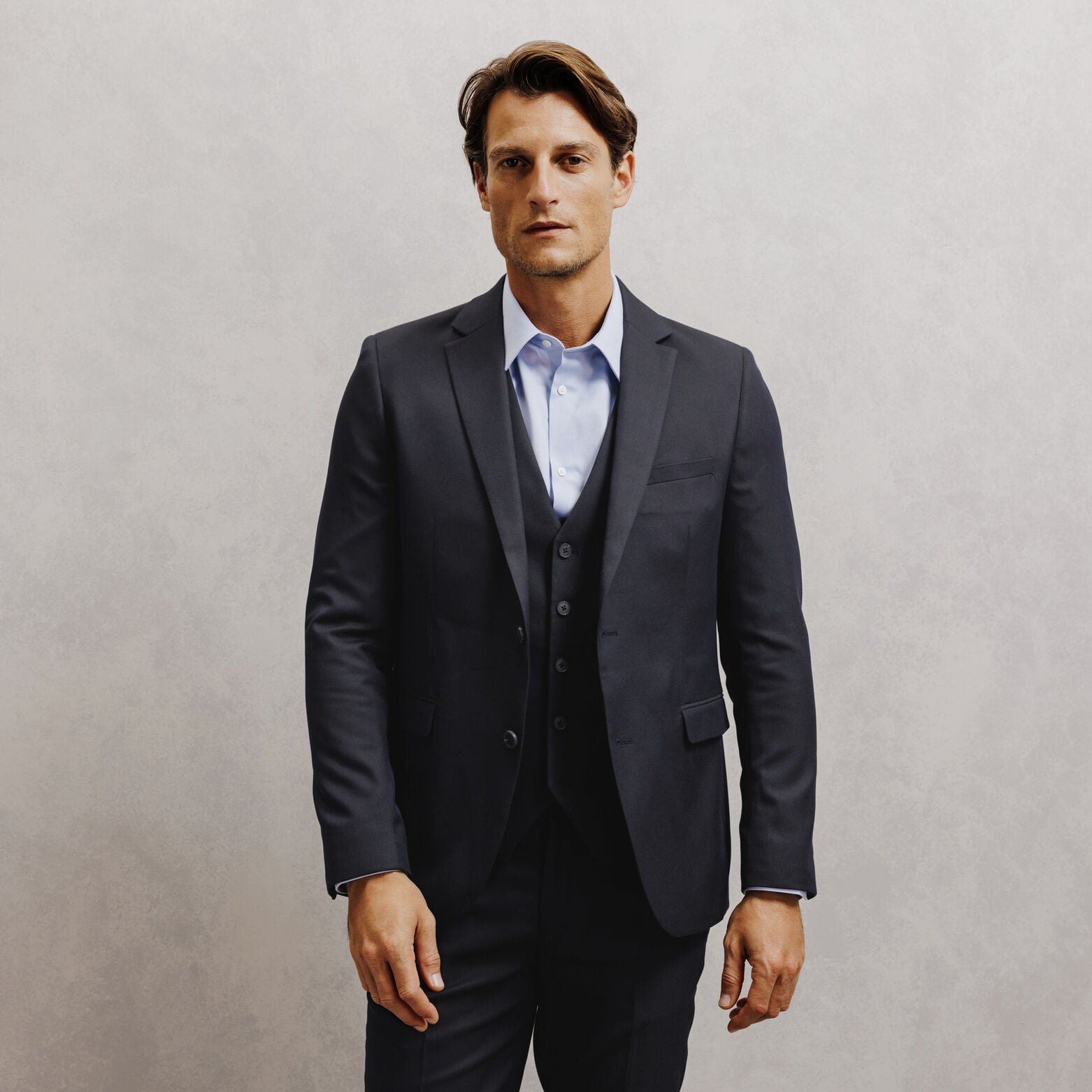 Slim fit kostuumvest  