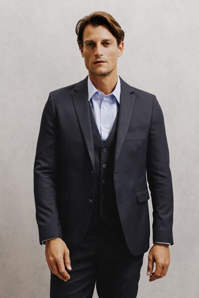 Slim fit kostuumvest 