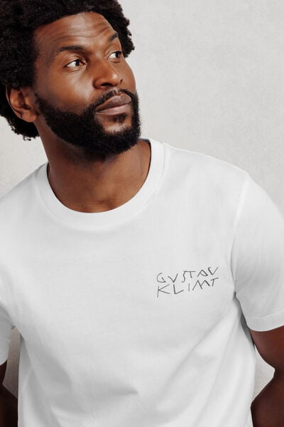 T-shirt met voor- en achterprint, licentie Klimt