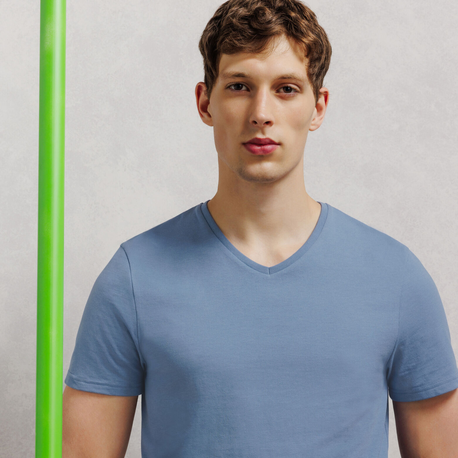 Tee shirt col V en coton