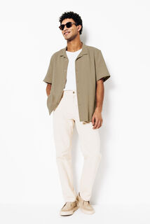 Chemisette en gaze de coton col requin