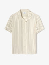 Chemisette en gaze de coton rayée