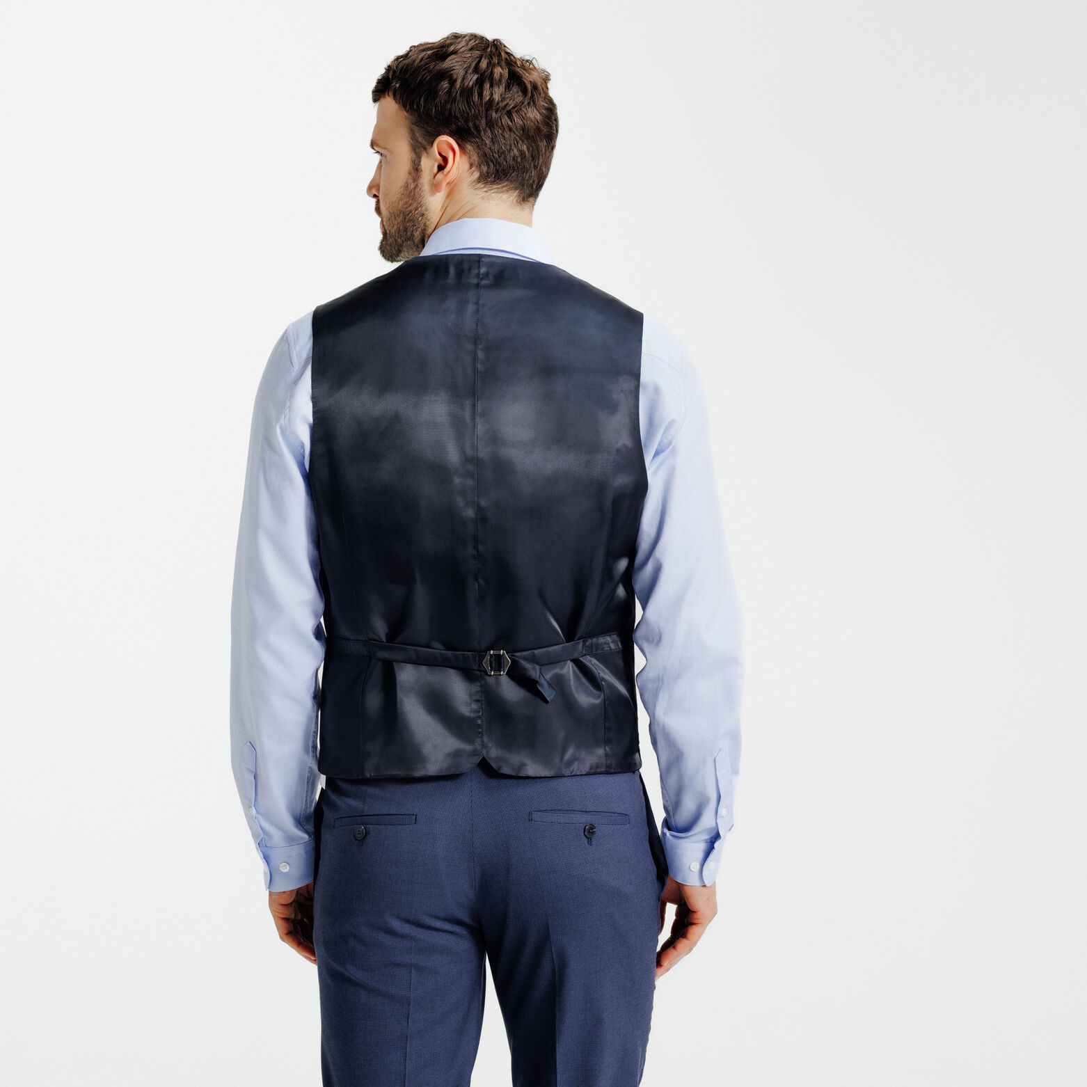 Gilet de costume slim pied de puce