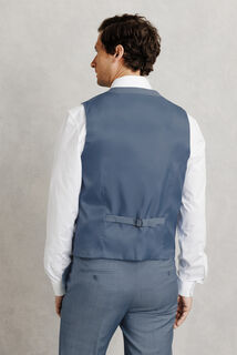 Slim fit kostuumgilet in bi-stretchstof