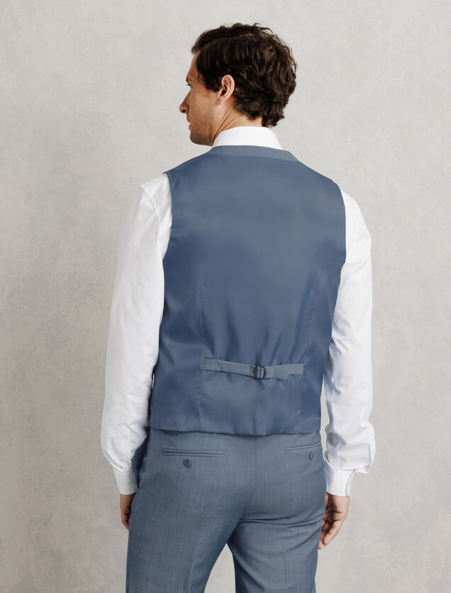 Slim fit kostuumgilet in bi-stretchstof