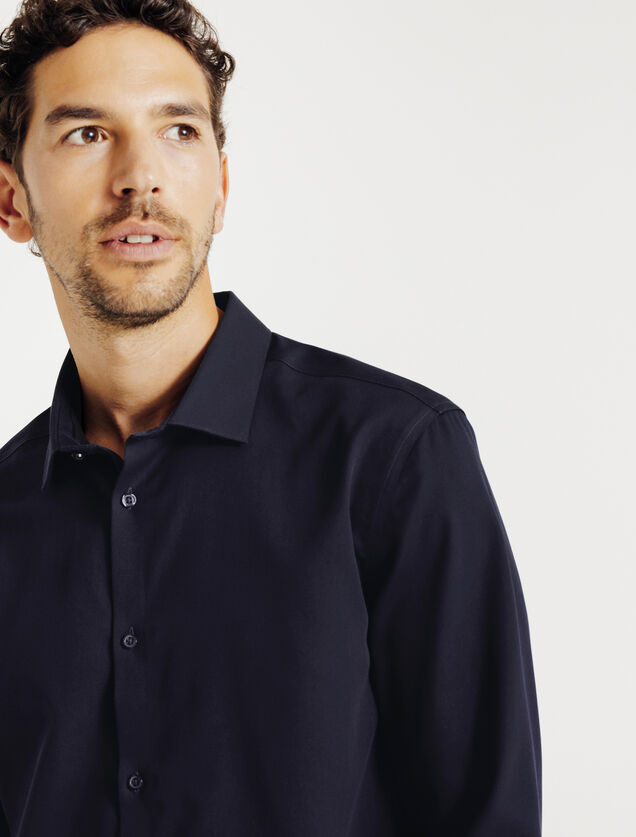 Chemise sans repassage en coton