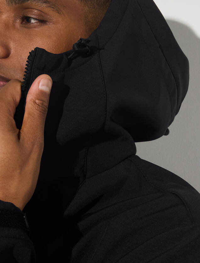 Blouson softshell à capuche