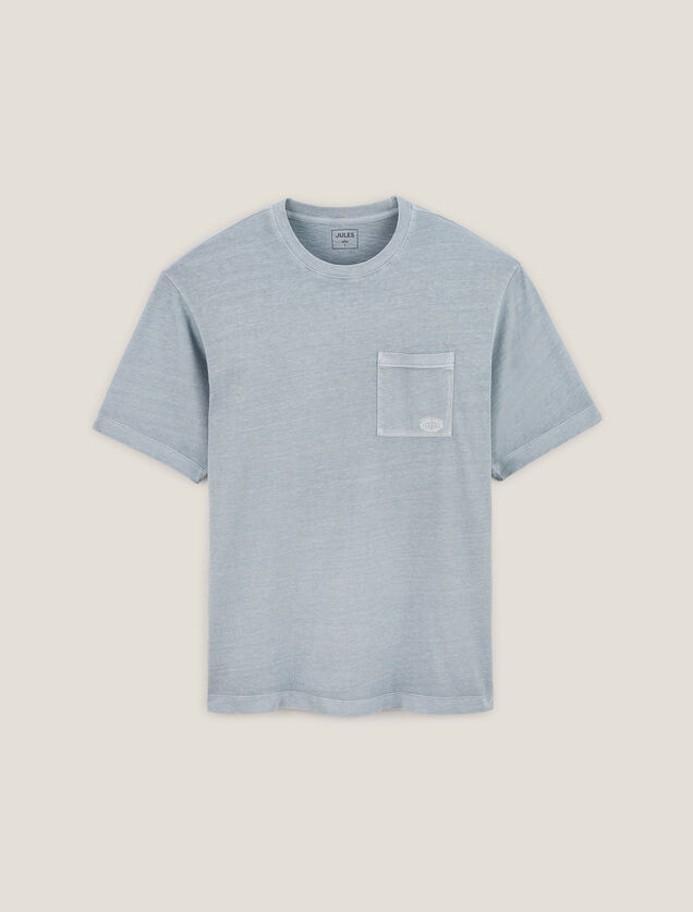 Tee shirt coton poche poitrine