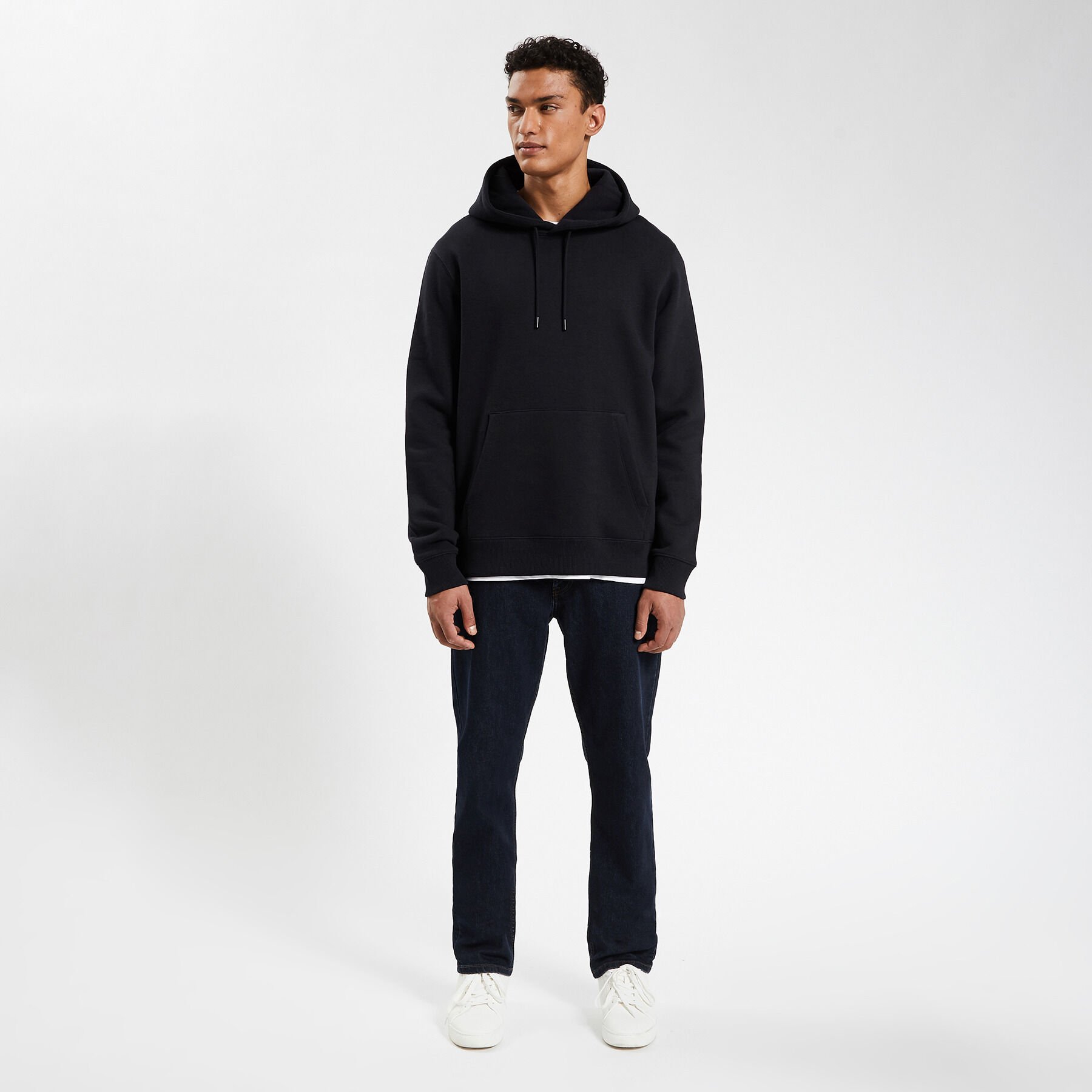 Sweat a capuche uni Bleu fonce Jules