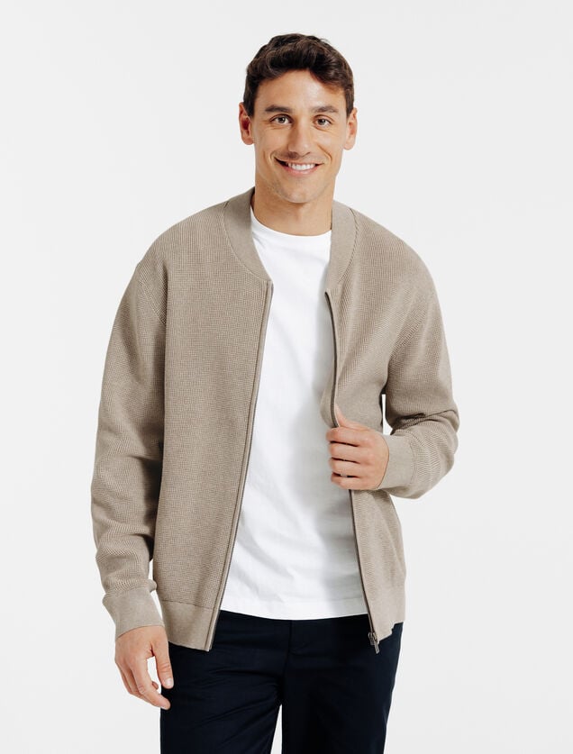 Vest met rits en sportieve kraag