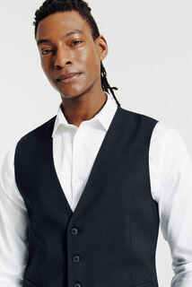 Slim fit kostuumgilet in bi-stretchstof