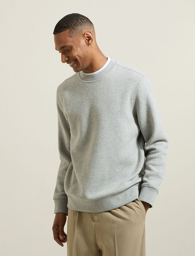 Sweat col rond en maille uni