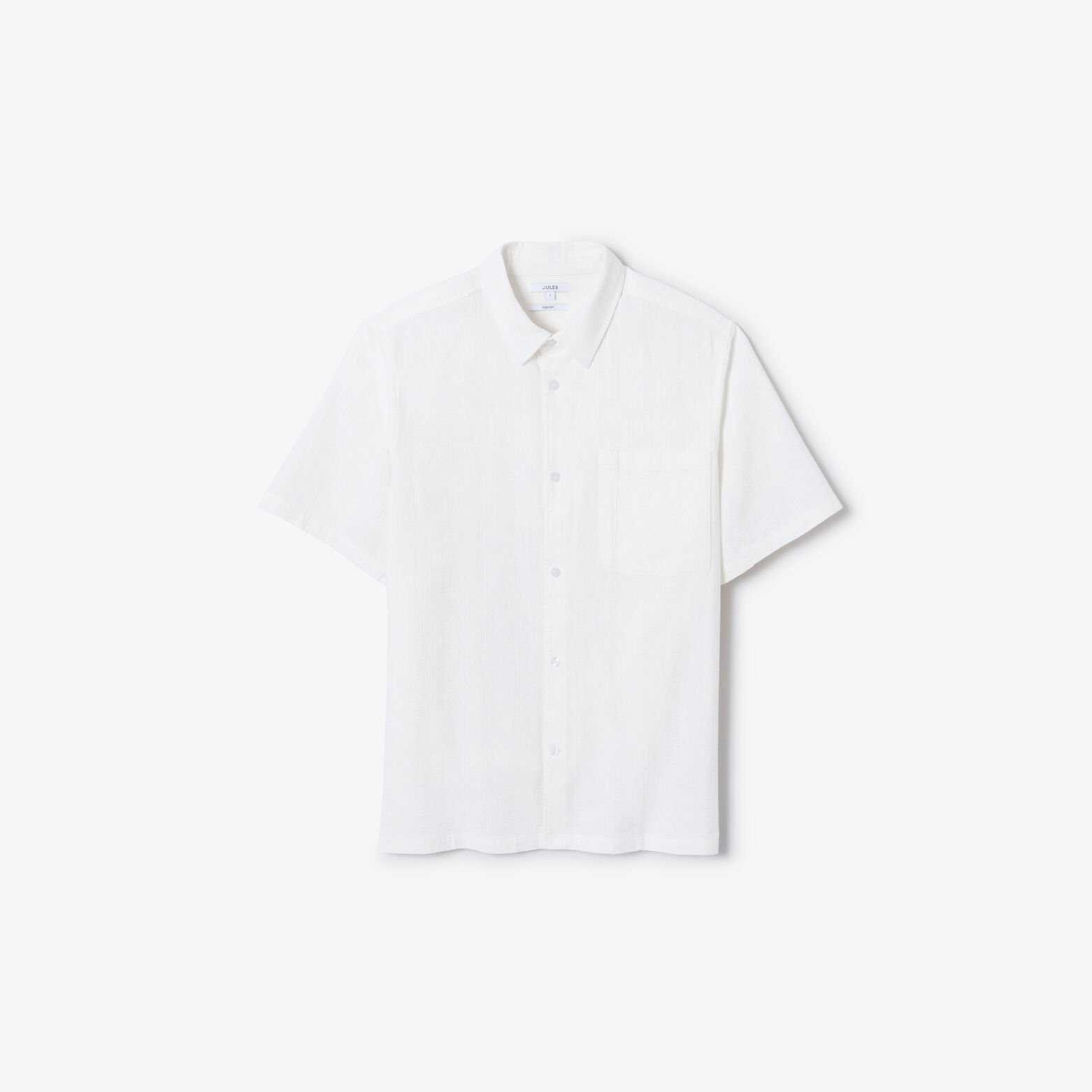 Chemisette en coton ray&eacute;e ton sur ton