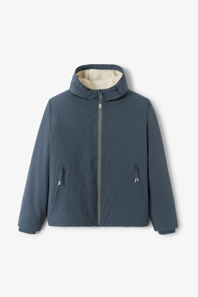 Blouson &agrave; capuche doubl&eacute; en sherpa