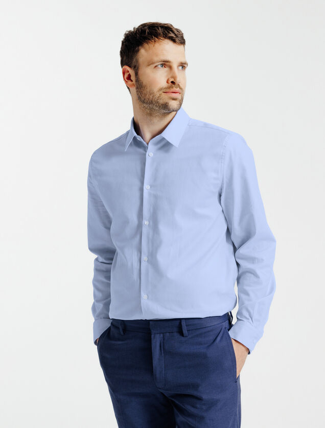 Slim fit hemd in katoen