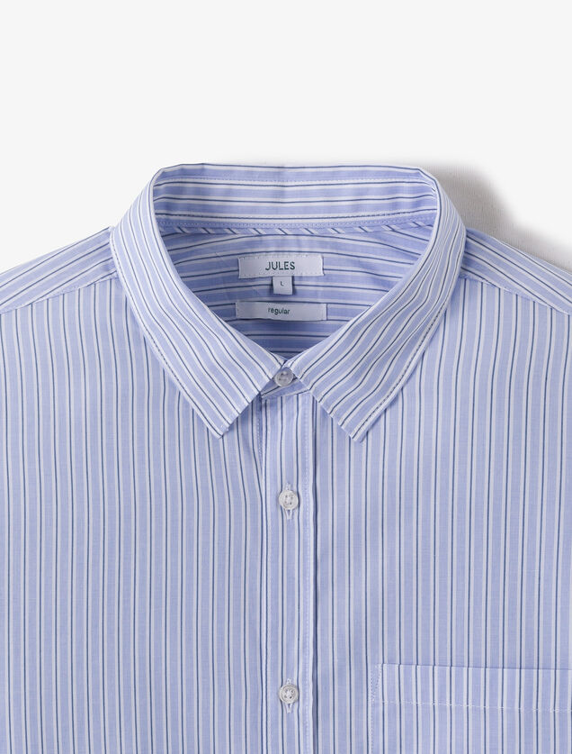 Gestreept hemd in katoen