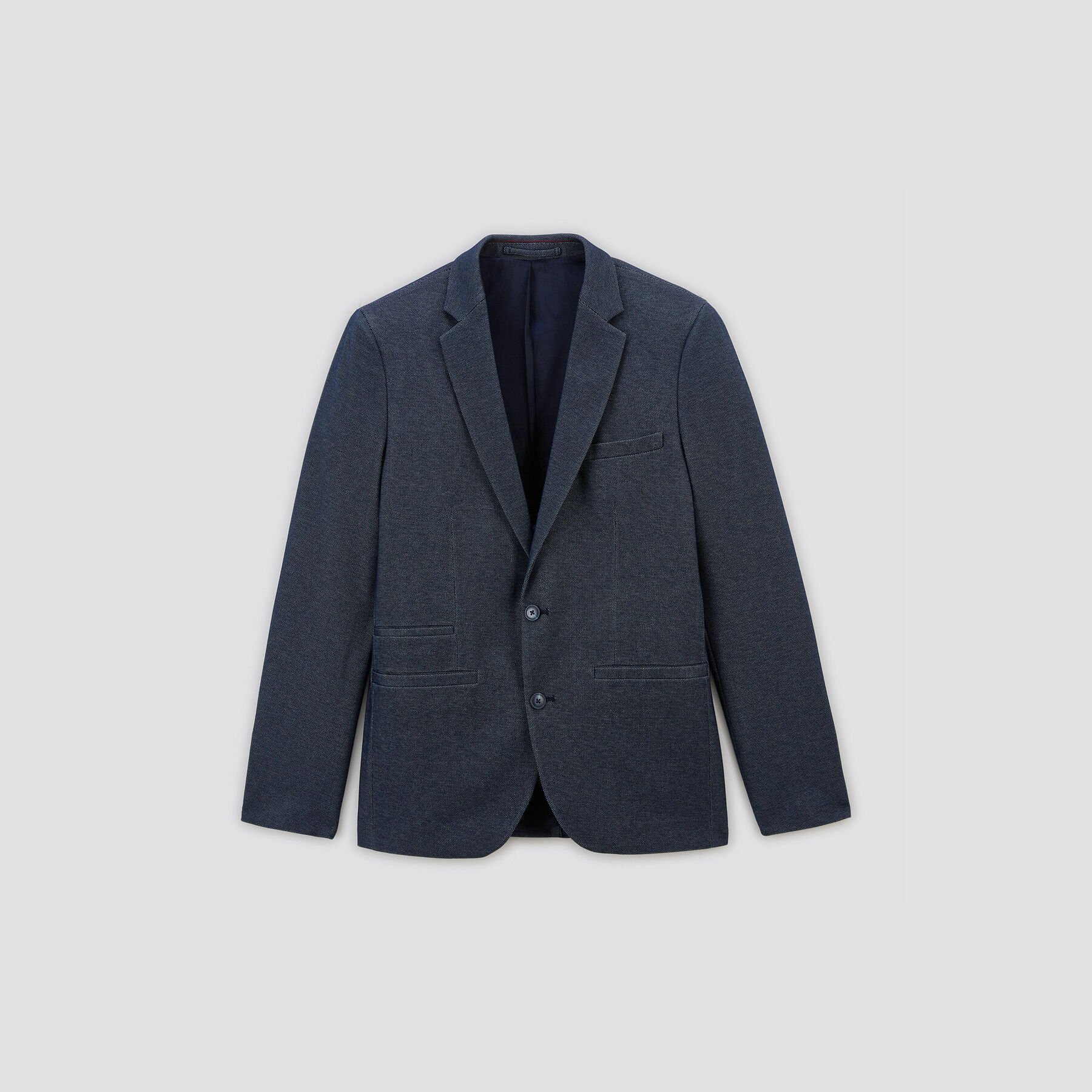 Veste slim maille coudieres Bleu Jules