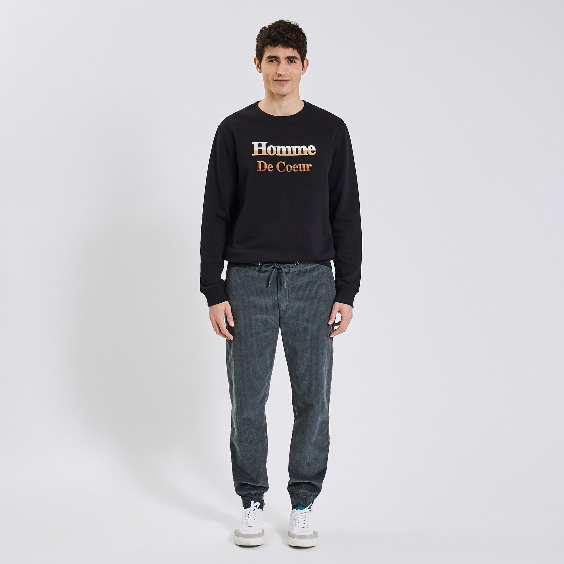 Pantalon jogging en velours