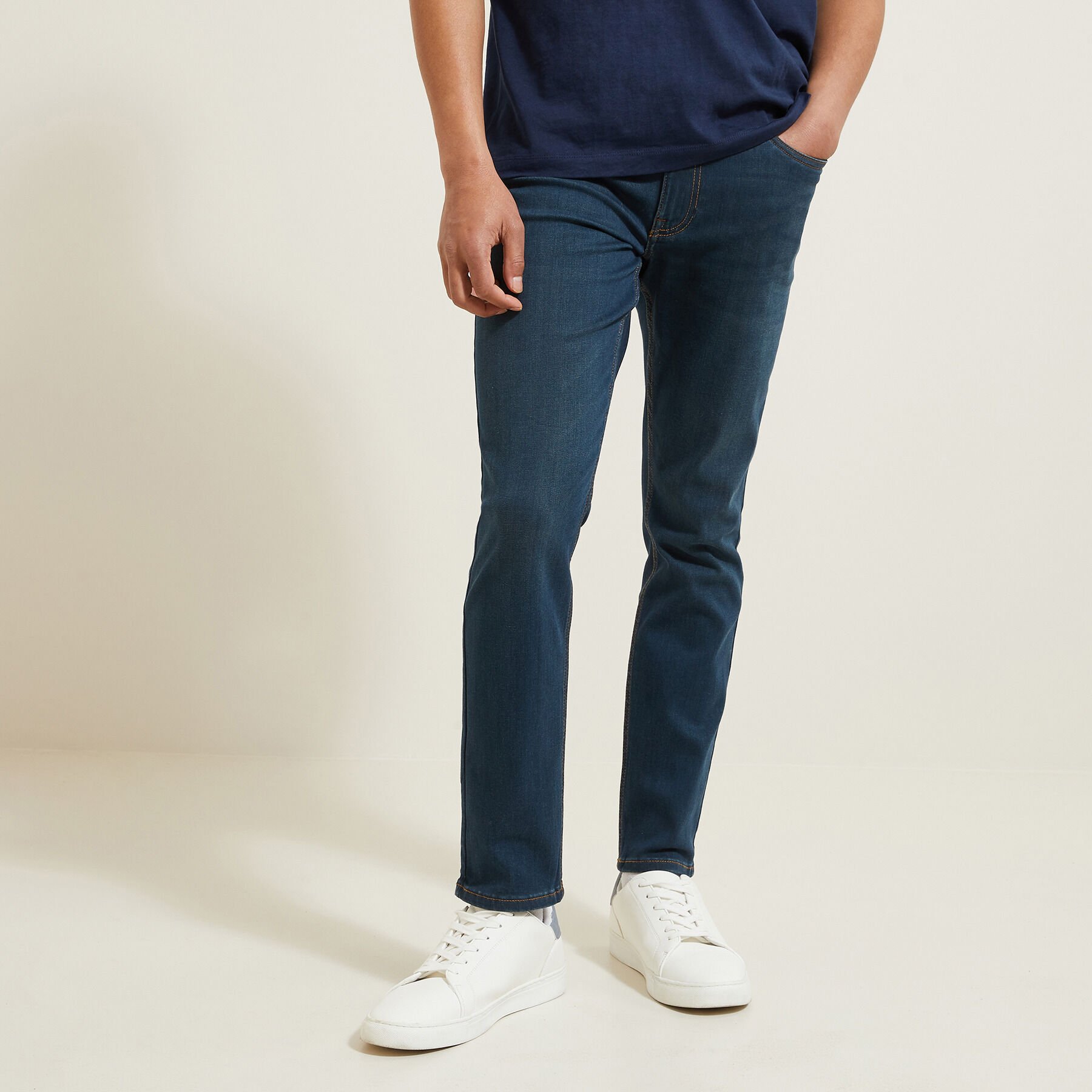Pantalon jean stretch homme clearance